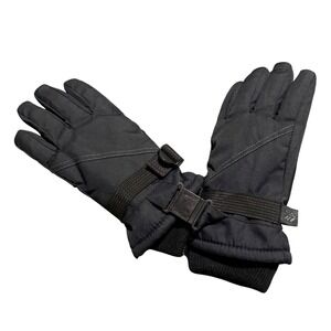 NWOT All in Motion Size 4-7 Black Gloves Winter Snow Water Resistant Kid Unisex
